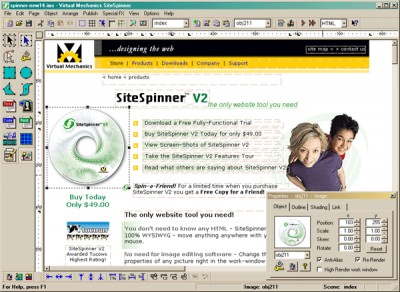 SiteSpinner 2.7 screenshot