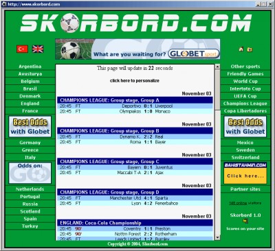 Skorbord 1.0 screenshot