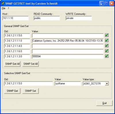 SNMPGetSet 1.0 screenshot