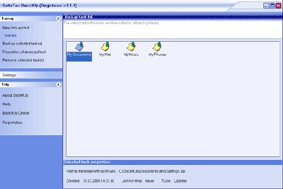 SoftoTec BackItUp 1.5.0 screenshot