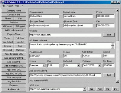 SoftPublish 2.1 screenshot