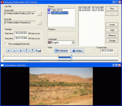 SolveigMM AVI Trimmer 1.6.1005.1 screenshot