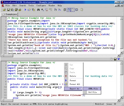SourceFormatX Source Code Formatter 2.56 screenshot