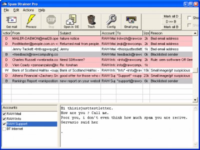 Spam Strainer 1.0 screenshot