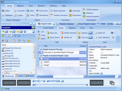 Sprintbit Playlist Manager 7.6 screenshot