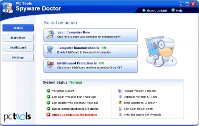 Spyware Doctor 8.0 screenshot
