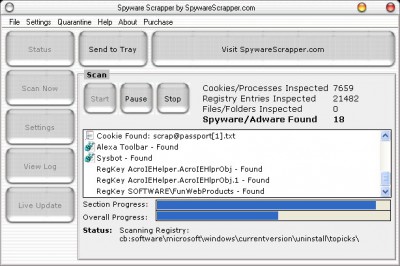 Spyware Scrapper 3.2 screenshot
