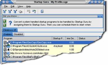 Startup Guru 2.2 screenshot