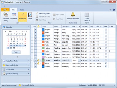 StudyMinder Homework System 4.2 screenshot