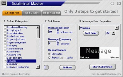 Subliminal Master 2.2 screenshot