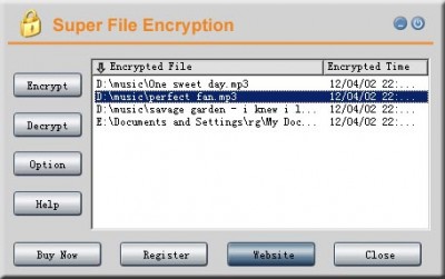 Super File Encryption 4.0 screenshot