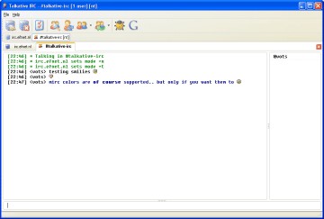 Talkative IRC 0.4.4.16 screenshot
