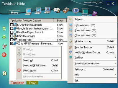 Taskbar Hide 3.3 screenshot