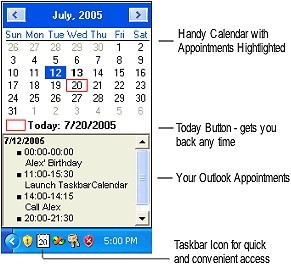 TaskbarCalendar 1.0.0 screenshot