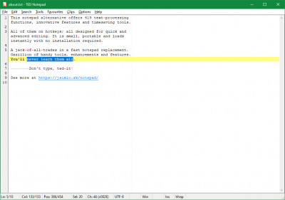 TED Notepad 6.3.1 screenshot