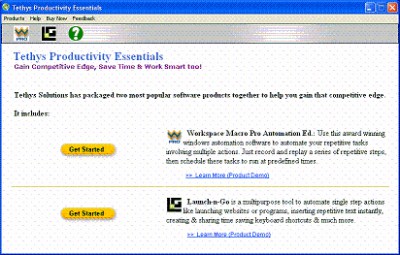 Tethys Productivity Essentials 2.0 screenshot