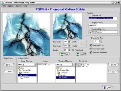 TGPSoft Thumbnail Gallery Builder 1.1 screenshot