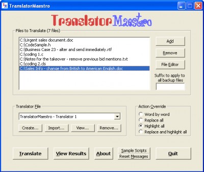 TranslatorMaestro 2.0.1 screenshot
