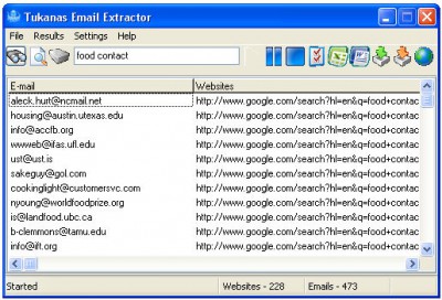 Tukanas Email Extractor 1.0 screenshot