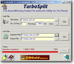 TurboSplit 1.2 screenshot