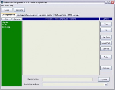 Universal Configurator 1.5 screenshot