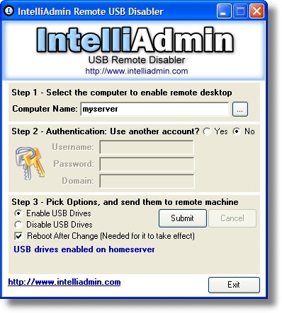 USB Remote Drive Disabler 2.0 screenshot