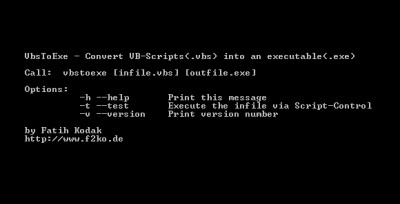 Vbs To Exe 3.0.6 screenshot