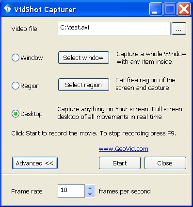 VidShot Capturer 1.0.72 screenshot