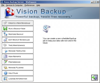 Vision Backup Home 10 screenshot
