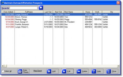 Visitation Manager 9.0 screenshot