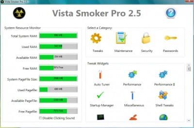 Vista Smoker Pro 2.7 screenshot