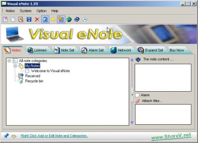 Visual eNote 1.59 screenshot