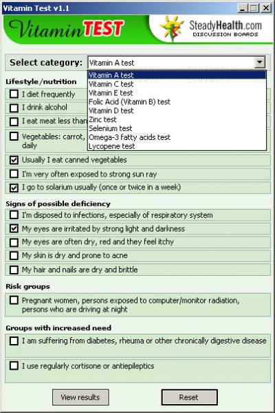 Vitamin Test 1.1 screenshot