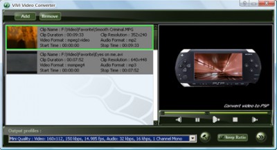 ViVi PSP Converter 2.1.10 screenshot