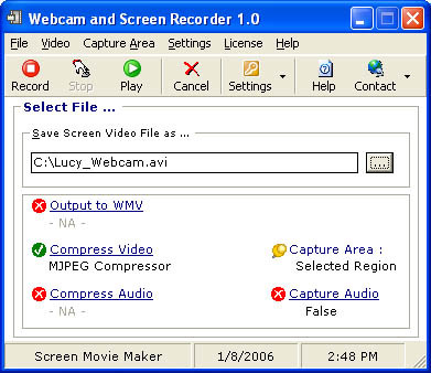 Webcam and Screen Recorder 8.1.999 screenshot