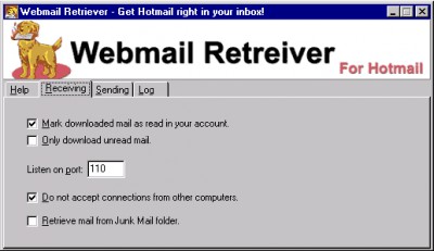 Webmail Retriever for Hotmail 7.3.0 screenshot