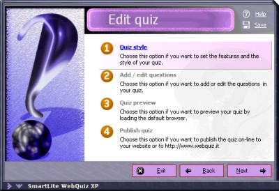 WebQuiz XP 2.0.84 screenshot