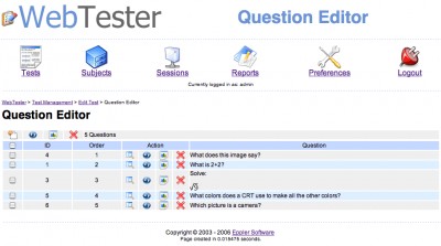WebTester 5.0 screenshot