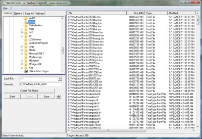 WinDirLister 2.0.0.5 screenshot