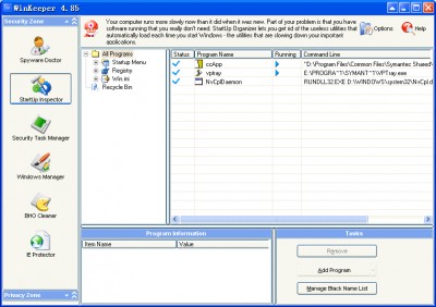 WinKeeper 4.85 screenshot