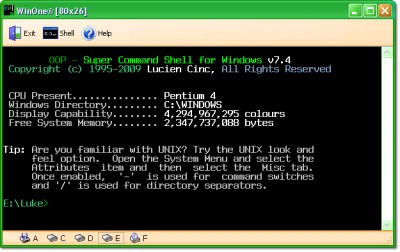 WinOne - Super Command Shell for Windows 7.7a screenshot