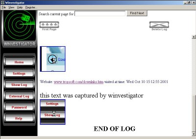 Winvestigator 2.6 screenshot