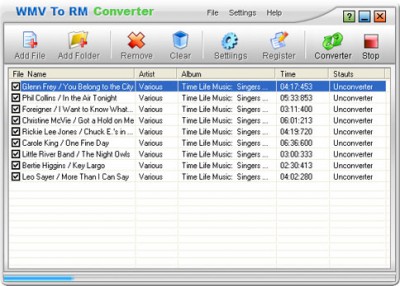 WMV To RM Converter 1.00 screenshot