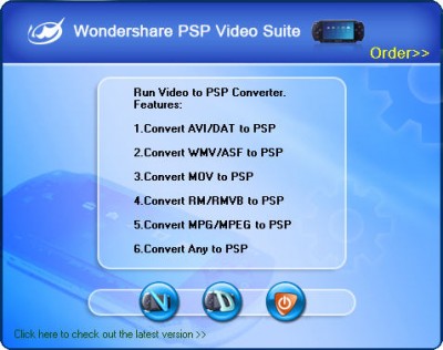 Wondershare PSP Video Suite 3.1.24 screenshot