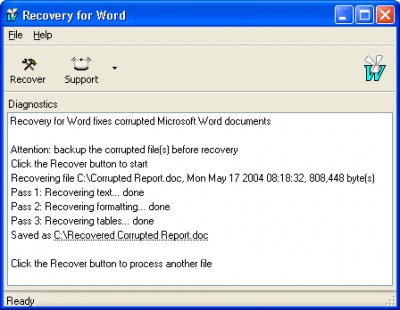 WordRecovery 3.0.421 screenshot