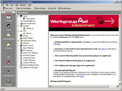 WorkgroupMail Mail Server 7.6.3 screenshot