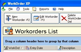 WorkOrder XP 1.00 screenshot