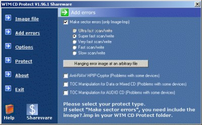 WTM CD Protect 1.98.5 screenshot