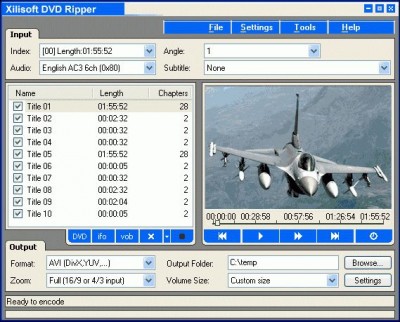 Xilisoft DVD Ripper Platinum 4.0.88.092 screenshot