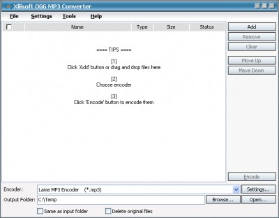 Xilisoft OGG MP3 Converter 2.1.52.0404 screenshot
